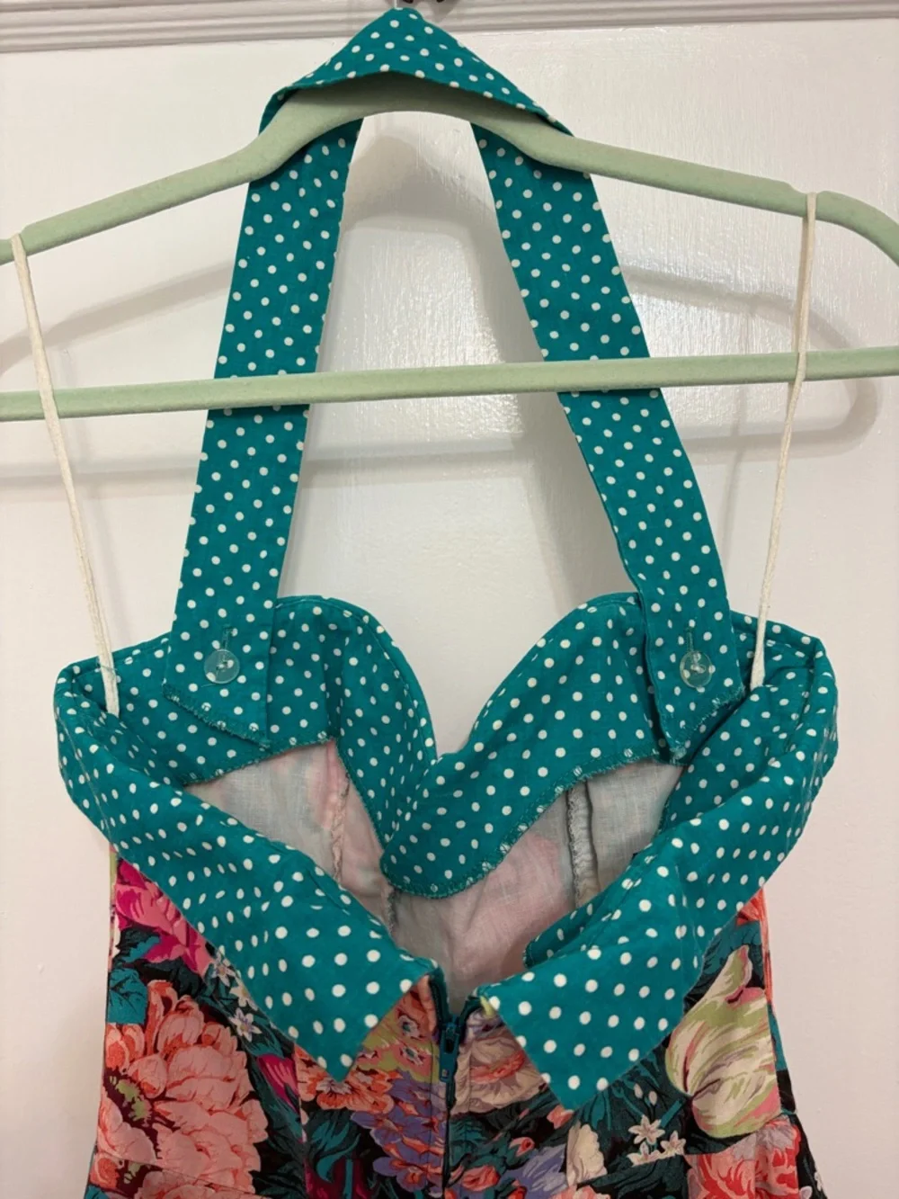 Vintage First Focus Floral Halter Dress - Picture 4 of 7